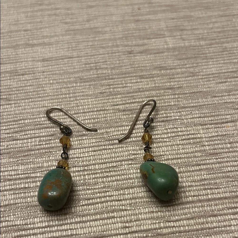 Silpada Turquoise and Amber Earrings